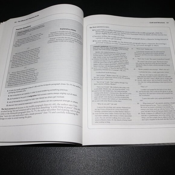 This Official ACT Reading Guide by ACT 2nd edition 2021 like new - Picture 4 of 4